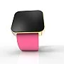 Cool Watch Saat - Gold Shiny Dokunmatik Kasa - Pembe Kayış Unisex