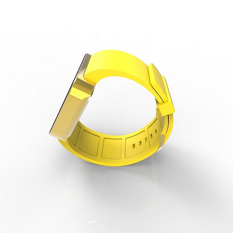 Cool Watch Saat - Gold Shiny Dokunmatik Kasa - Sarı Kayış Unisex