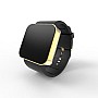 Cool Watch Saat - Gold Shiny Dokunmatik Kasa - Siyah Kayış Unisex