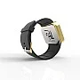 Cool Watch Saat - Gold Shiny Dokunmatik Kasa - Siyah Kayış Unisex