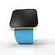 Cool Watch Saat - Gold Shiny Dokunmatik Kasa - Turkuaz Kayış Unisex