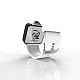 Cool Watch Saat - Siyah Mat Dokunmatik Kasa - Beyaz Kayış Unisex