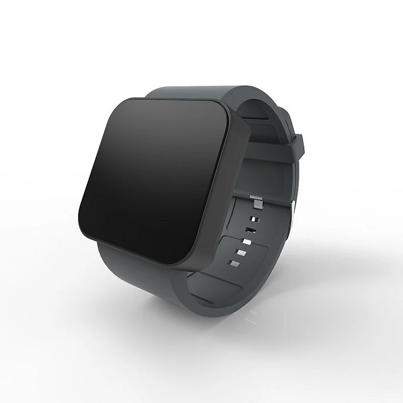 Cool Watch Saat - Siyah Mat Dokunmatik Kasa - Gri Kayış Unisex Cool Watch Saat - Siyah Mat Dokunmatik Kasa - Gri Kayış Unisex