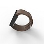 Cool Watch Saat - Siyah Mat Dokunmatik Kasa - Kahverengi Kayış Unisex