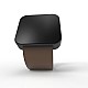 Cool Watch Saat - Siyah Mat Dokunmatik Kasa - Kahverengi Kayış Unisex