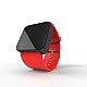 Cool Watch Saat - Siyah Mat Dokunmatik Kasa - Kırmızı Kayış Unisex
