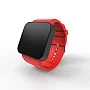 Cool Watch Saat - Siyah Mat Dokunmatik Kasa - Kırmızı Kayış Unisex
