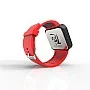 Cool Watch Saat - Siyah Mat Dokunmatik Kasa - Kırmızı Kayış Unisex