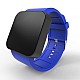 Cool Watch Saat - Siyah Mat Dokunmatik Kasa - Mavi Kayış Unisex