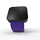 Cool Watch Saat - Siyah Mat Dokunmatik Kasa - Mor Kayış Unisex