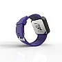 Cool Watch Saat - Siyah Mat Dokunmatik Kasa - Mor Kayış Unisex