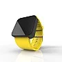 Cool Watch Saat - Siyah Mat Dokunmatik Kasa - Sarı Kayış Unisex
