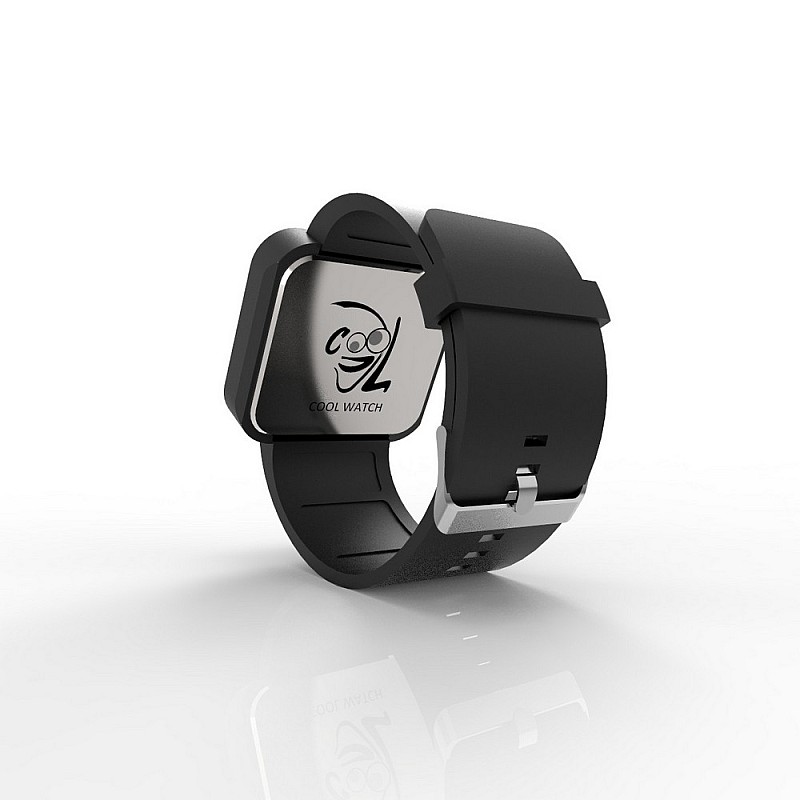 Cool Watch Saat - Siyah Mat Dokunmatik Kasa - Siyah Kayış Unisex