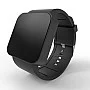 Cool Watch Saat - Siyah Mat Dokunmatik Kasa - Siyah Kayış Unisex