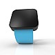 Cool Watch Saat - Siyah Mat Dokunmatik Kasa - Turkuaz Kayış Unisex