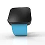 Cool Watch Saat - Siyah Mat Dokunmatik Kasa - Turkuaz Kayış Unisex