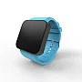 Cool Watch Saat - Siyah Mat Dokunmatik Kasa - Turkuaz Kayış Unisex