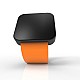 Cool Watch Saat - Siyah Mat Dokunmatik Kasa - Turuncu Kayış Unisex