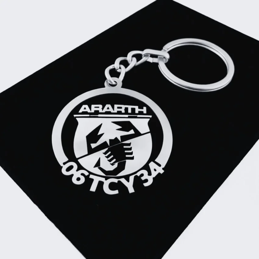 Abarth Anahtarlık - Metal Kişiye Özel 925 Ayar Gümüş Kaplama