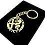 Kişiye Özel - Metal Alfa Romeo - Gold Plaka Anahtarlık Gerçek Altın Kaplama