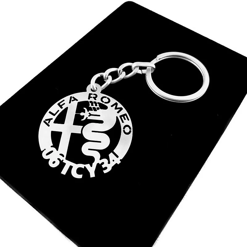 Alfa Romeo Anahtarlık - Metal Kişiye Özel 925 Ayar Gümüş Kaplama