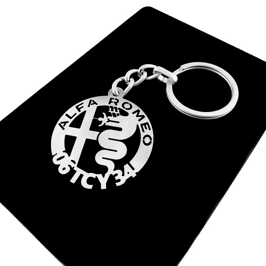 Alfa Romeo Anahtarlık - Metal Kişiye Özel 925 Ayar Gümüş Kaplama