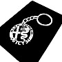 Kişiye Özel - Metal Alfa Romeo - Gümüş Anahtarlık Gerçek Gümüş Kaplama