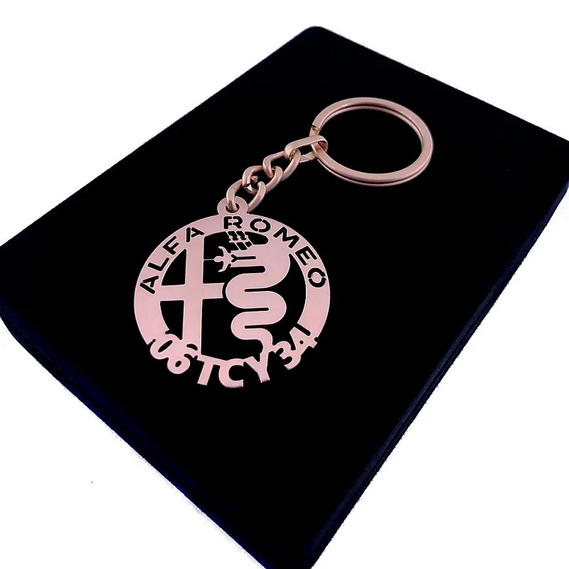 Alfa Romeo Anahtarlık - Metal Kişiye Özel Rose 24K Ayar Gerçek Altın Kaplama Alfa Romeo Anahtarlık - Metal Kişiye Özel Rose 24K Ayar Gerçek Altın Kaplama