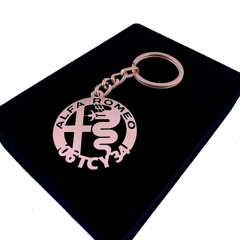 Alfa Romeo Anahtarlık - Metal Kişiye Özel Rose 24K Ayar Gerçek Altın Kaplama Alfa Romeo Anahtarlık - Metal Kişiye Özel Rose 24K Ayar Gerçek Altın Kaplama