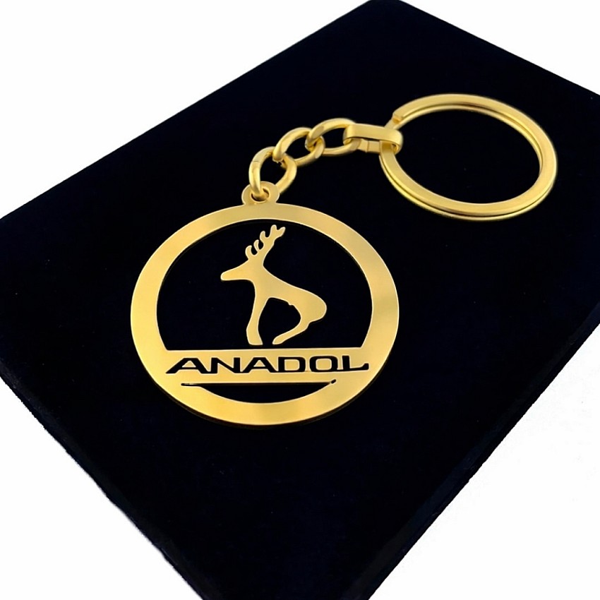 Anadol Anahtarlık - Metal Kişiye Özel Gold 24K Ayar Gerçek Altın Kaplama