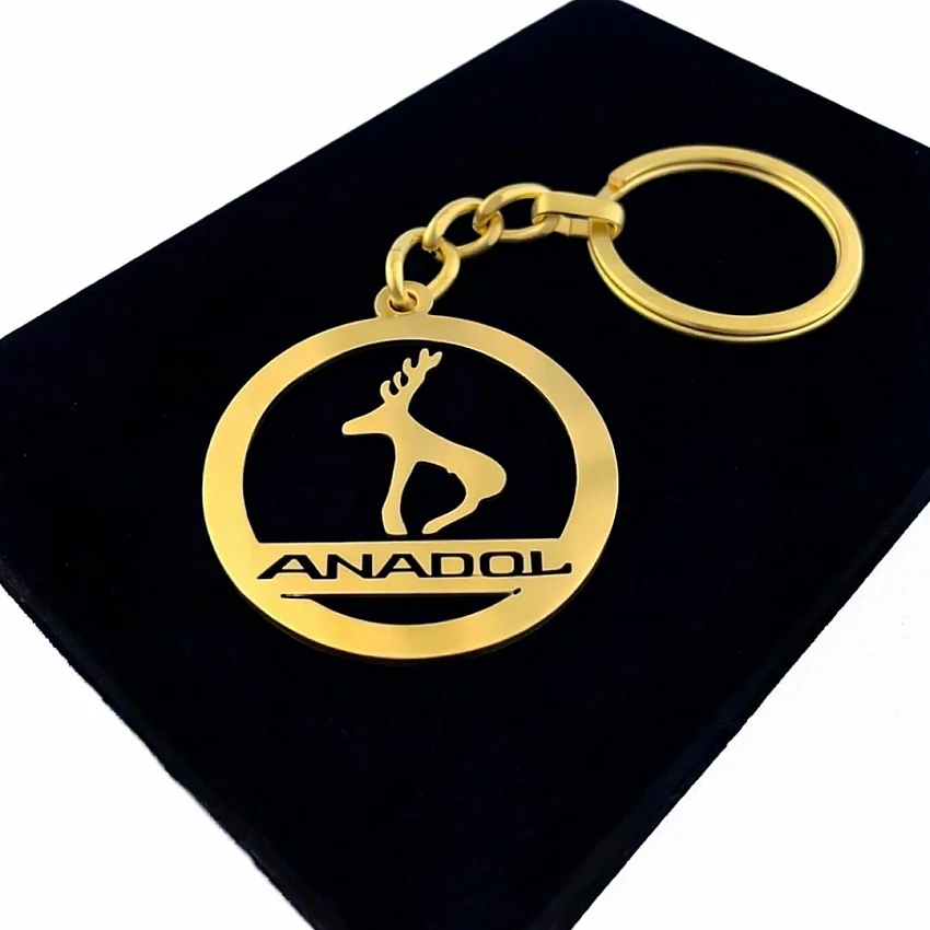 Anadol Anahtarlık - Metal Kişiye Özel Gold 24K Ayar Gerçek Altın Kaplama