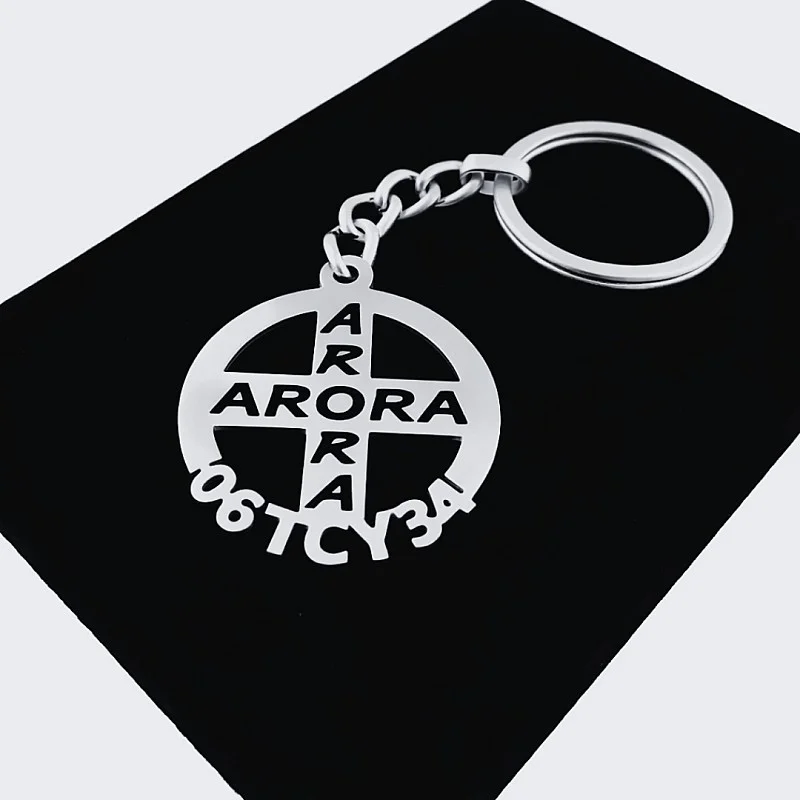 Arora Anahtarlık - Metal Kişiye Özel 925 Ayar Gümüş Kaplama