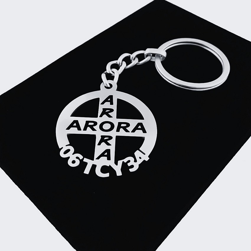 Arora Anahtarlık - Metal Kişiye Özel 925 Ayar Gümüş Kaplama