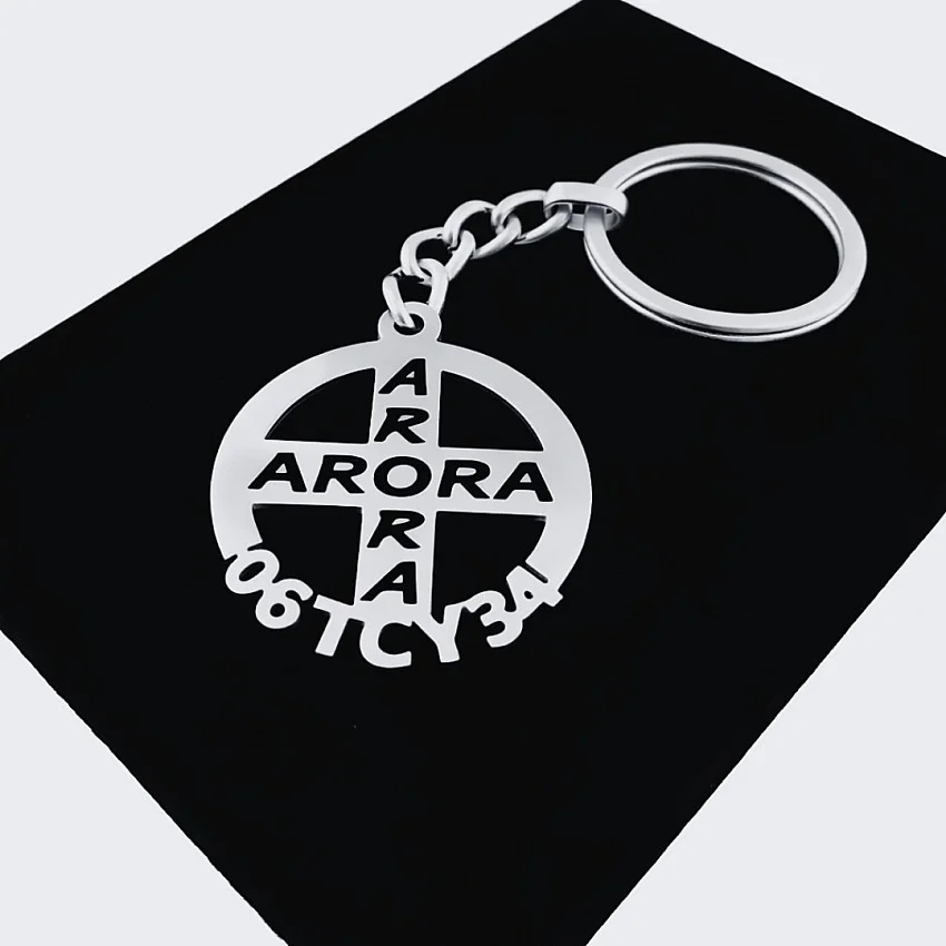 Arora Anahtarlık - Metal Kişiye Özel 925 Ayar Gümüş Kaplama