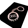 Audi Anahtarlık - Metal Kişiye Özel Rose 24K Ayar Gerçek Altın Kaplama Audi Anahtarlık - Metal Kişiye Özel Rose 24K Ayar Gerçek Altın Kaplama