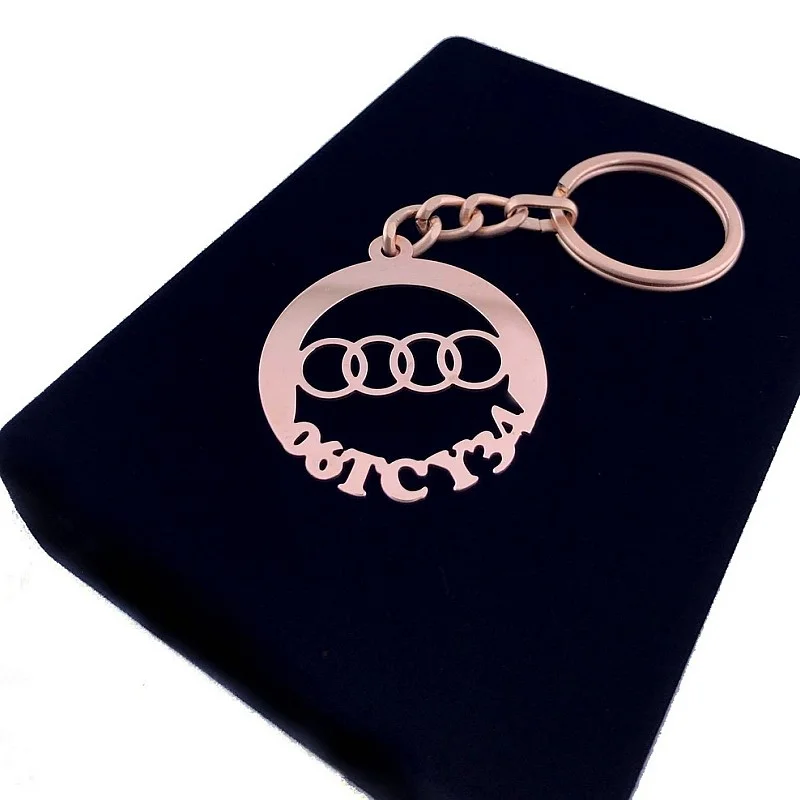 Kişiye Özel - Metal Audi - Rose Plaka Anahtarlık Gerçek Altın Kaplama Kişiye Özel - Metal Audi - Rose Plaka Anahtarlık Gerçek Altın Kaplama
