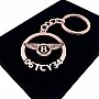 Bentley Anahtarlık - Metal Kişiye Özel Rose 24K Ayar Gerçek Altın Kaplama