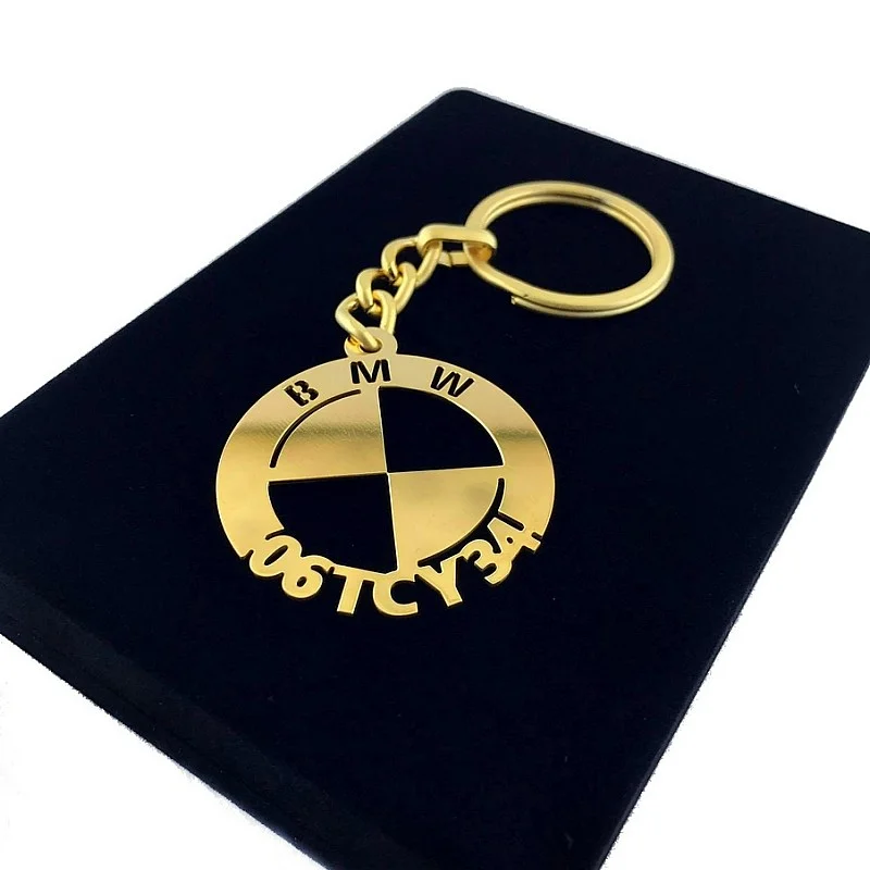 Bmw Anahtarlık - Metal Kişiye Özel Gold 24K Ayar Gerçek Altın Kaplama Bmw Anahtarlık - Metal Kişiye Özel Gold 24K Ayar Gerçek Altın Kaplama