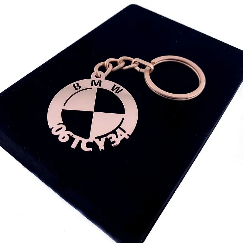 Bmw Anahtarlık - Metal Kişiye Özel Rose 24K Ayar Gerçek Altın Kaplama Bmw Anahtarlık - Metal Kişiye Özel Rose 24K Ayar Gerçek Altın Kaplama