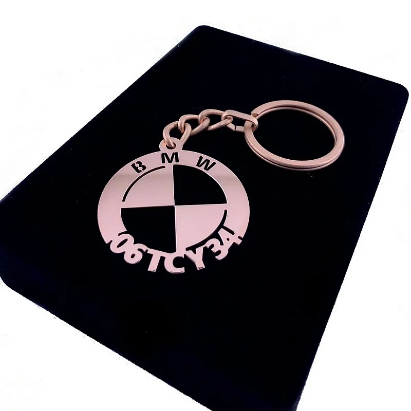 Bmw Anahtarlık - Metal Kişiye Özel Rose 24K Ayar Gerçek Altın Kaplama Bmw Anahtarlık - Metal Kişiye Özel Rose 24K Ayar Gerçek Altın Kaplama