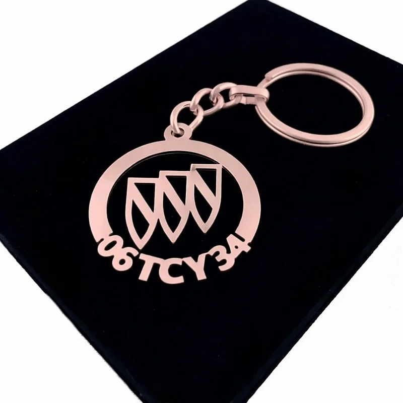 Buick Anahtarlık - Metal Kişiye Özel Rose 24K Ayar Gerçek Altın Kaplama
