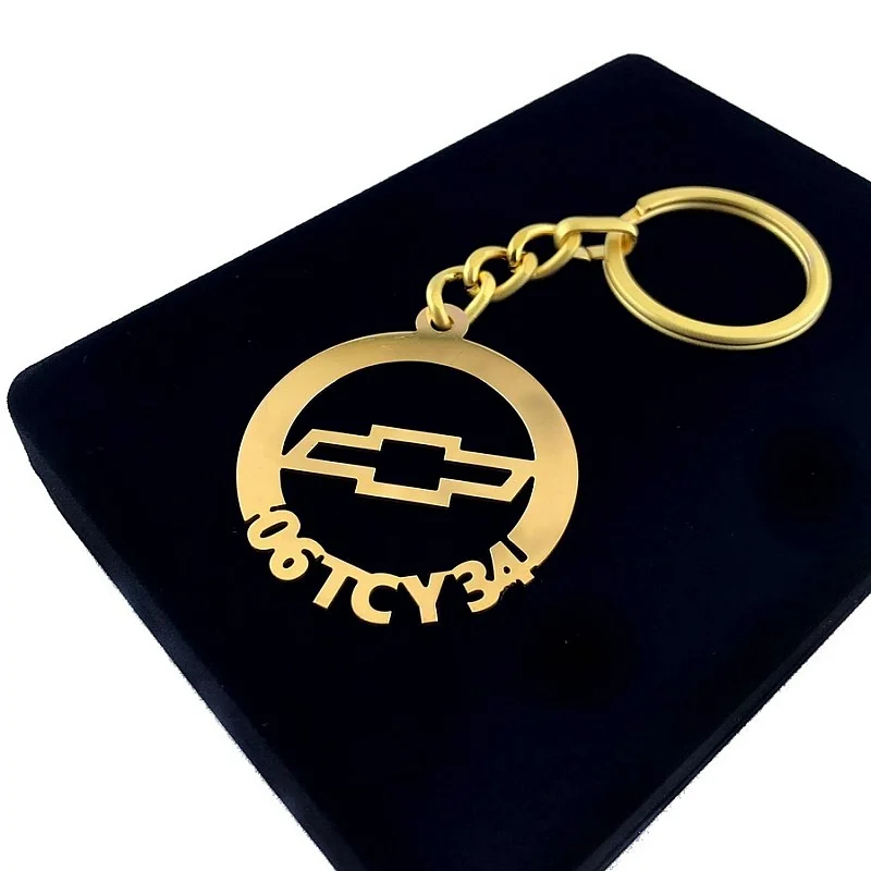 Chevrolet Anahtarlık - Metal Kişiye Özel Gold 24K Ayar Gerçek Altın Kaplama Chevrolet Anahtarlık - Metal Kişiye Özel Gold 24K Ayar Gerçek Altın Kaplama