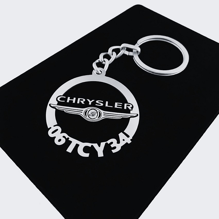 Chrysler Anahtarlık - Metal Kişiye Özel 925 Ayar Gümüş Kaplama