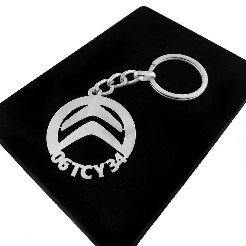 Citroen Anahtarlık - Metal Kişiye Özel 925 Ayar Gümüş Kaplama Citroen Anahtarlık - Metal Kişiye Özel 925 Ayar Gümüş Kaplama