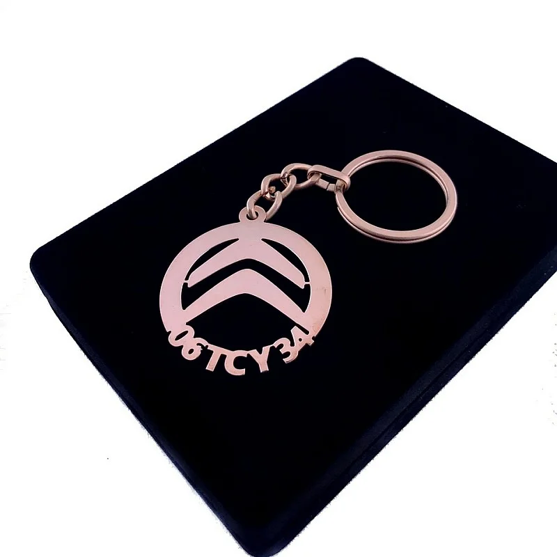 Citroen Anahtarlık - Metal Kişiye Özel Rose 24K Ayar Gerçek Altın Kaplama Citroen Anahtarlık - Metal Kişiye Özel Rose 24K Ayar Gerçek Altın Kaplama