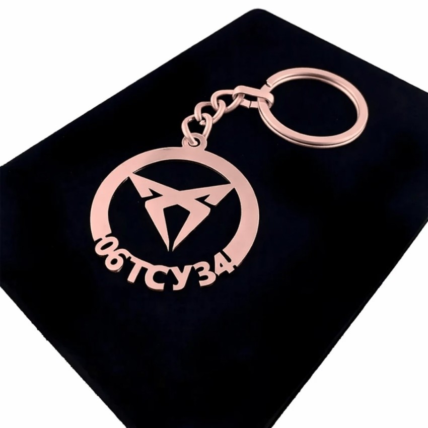 Cupra Anahtarlık - Metal Kişiye Özel Rose 24K Ayar Gerçek Altın Kaplama