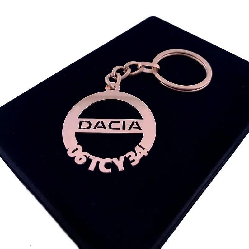 Dacia Anahtarlık - Metal Kişiye Özel Rose 24K Ayar Gerçek Altın Kaplama Dacia Anahtarlık - Metal Kişiye Özel Rose 24K Ayar Gerçek Altın Kaplama
