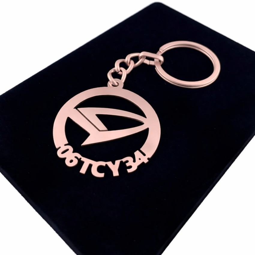 Daihatsu Anahtarlık - Metal Kişiye Özel Rose 24K Ayar Gerçek Altın Kaplama