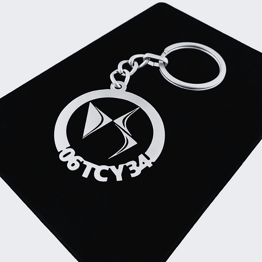 DS Automobiles Anahtarlık - Metal Kişiye Özel 925 Ayar Gümüş Kaplama