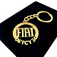 Kişiye Özel - Metal Fiat - Gold Plaka Anahtarlık Gerçek Altın Kaplama